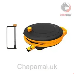 قرقره شیلنگ جمع کن زمینی دیواری و شیلنگ 13.5 متری فیسکارس Fiskars Waterwheel S 15 m mit Wandhalterung (1026376)