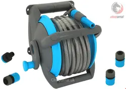 قرقره شیلنگ جمع کن زمینی و شیلنگ 15 متری کینست Kynast Wandschlauchhalter 6-tlg. 15m Schlauch