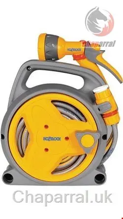 قرقره شیلنگ جمع کن زمینی و شیلنگ 10 متری حوزلاک Hozelock Schlauchtrommel Pico Reel 10 m gelb/grau