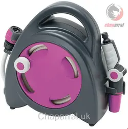 قرقره شیلنگ جمع کن زمینی و شیلنگ 10 متری جی اف G.F. Minischlauchbox Komplettset fuchsia