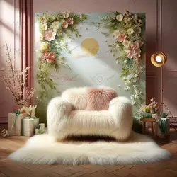 بک دراپ نوزاد مبل پشمالو-کد 55077(ویژه عکس گراف)