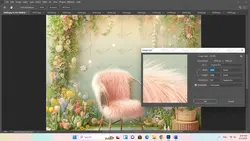 بک دراپ نوزاد و کودک صندلی آهنی پشمالو در باغ بهاری-کد 55056(ویژه عکس گراف)