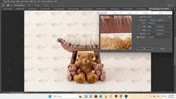 بک دراپ نوزاد چهارپایه چوبی و خرسی ها-کد 5572