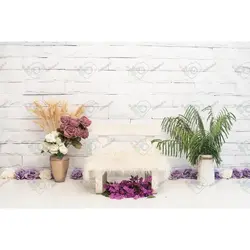 بک دراپ نوزاد نیمکت چوبی-کد 34674