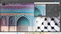 بک گراند کودکانه دختر محجبه ایرانی با چفیه و پس زمینه مسجدالاقصی و پرچم فلسطین-کد 41190(ویژه عکس گراف)