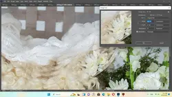 بک دراپ نوزاد سبد گل آرایی روی چهارپایه-کد 5878