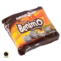 بیسکویت اتی benim'o با روکش شکلاتی نارگیلی و مغز مارشمالو 240 گرم | فروشگاه انیس تجارت