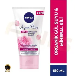 کرم پاک کننده پوست Aqua Rose نیوا حاوی خاک رس معدنی و گلاب ارگانیک و هیالورون 150 میل | فروشگاه انیس تجارت