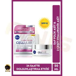 کرم روز ضد پیری Hyaluronik Asit & Folik Asit نیوا حاوی اسید فولیک و هیالورونیک اسید 50 میل | فروشگاه انیس تجارت
