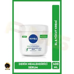 کرم مرطوب کننده aloe & Hydration نیوا حاوی عصاره آلوئه ورا و هیدراتاسیون 400 میل | فروشگاه انیس تجارت