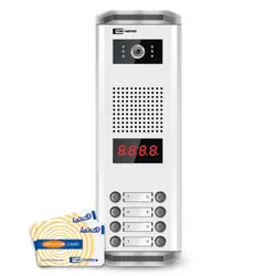 پنل آیفون تصویری تکنما | مدل K24-RFID | نامبرینگ و کارتی |هشت  واحدی