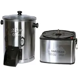 سبزی خرد کن 4 کیلویی استیل سبز ایران با درب شیشه ای