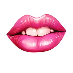 استیکر حرارتی پارچه و لباس طرح لب