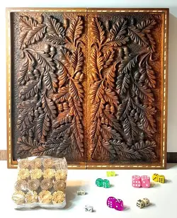 تخته نرد نقش چوب گردو نقش بلوط