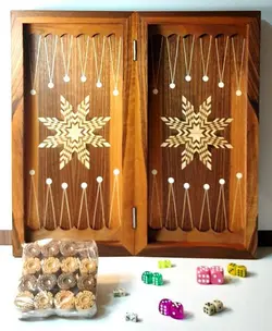 تخته نرد نقش چوب گردو نقش بلوط