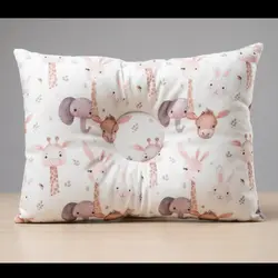 بالشت مخمل شیردهی و فرم دهی سر نوزاد تمام چاپ