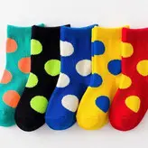 جوراب بچگانه ساقدار نخی توپ توپی اسپرت