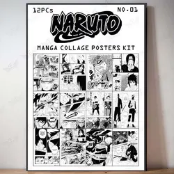 پک مانگا دیواری ناروتو، 12 عدد برگه گلاسه سایز A5 - ارن شاپ