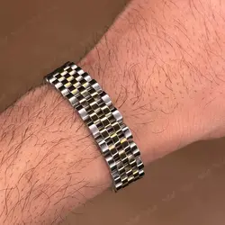 دستبند رولکس دو رنگ Rolex، اسپرت جنس استیل - ارن شاپ