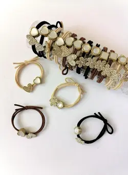 کش قیطونی قلب و گل