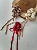 اسکرانچی ساتن مرواریدی اویزدار