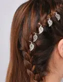 حلقه مو برگ طلایی