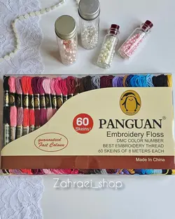 پک ۶۰ عددی نخ گلدوزی برند پنگوئن