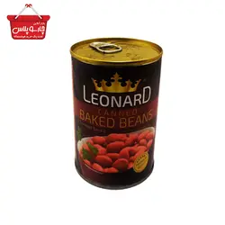 کنسرو لوبیا چیتی با سس گوجه فرنگی لئونارد مقدار 420 گرم