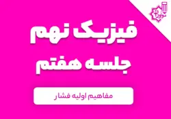 فیزیک نهم؛ جلسه هفتم کلاس آنلاین؛ «مفاهیم اولیه فشار»