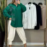 شومیز مدل سه گل