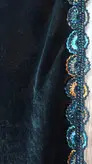 چادر مخمل دوخته شده و آماده با جای سر ملیله دوزی