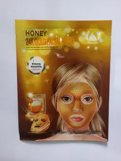 ماسک سفید و مرطوب کننده عسل و طلا ۲۴ عیار