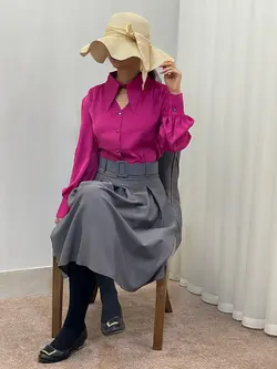 شومیز یقه خرگوشی - فروشگاه پوشاک پاراکیت