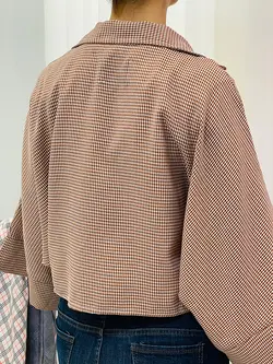 شومیز جلو گره ای چهارخونه - فروشگاه پوشاک پاراکیت