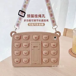 کاور تبلت فیجت خرسی پاپیتی سامسونگ Galaxy Tab A8 SM-X205 به همراه بند