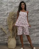 ست تاپ وشلوارک جنس: نخ پنبه اسپان سایزبندی:فری سایز طرح