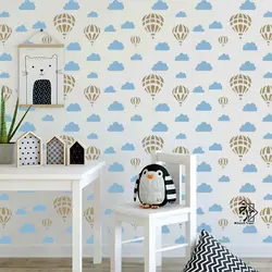 شابلون طرح ابر و بالون کد 753