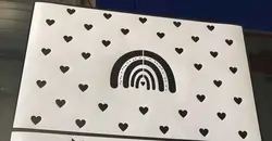 شابلون قلب و رنگین کمان کد 747