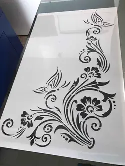 شابلون حاشیه گل و پروانه کد 892