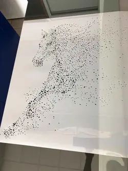 شابلون نقطه کوبی طرح اسب کد 478