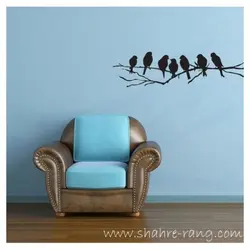 شابلون دیواری شاخه و پرنده کد 309