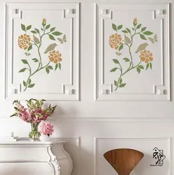 شابلون دیواری گل کد 891