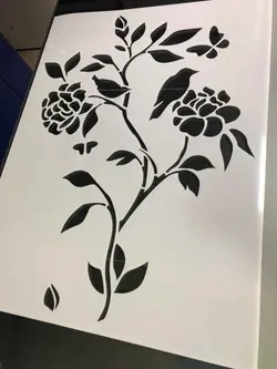 شابلون دیواری گل کد 891