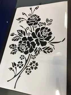 شابلون دیواری گل کد 567