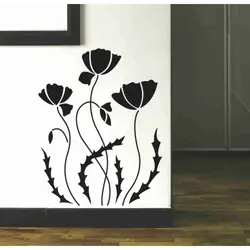 شابلون دیواری گل کد 636