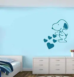 شابلون دیواری سگ و قلب کد 724