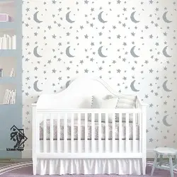 شابلون دیواری ماه و ستاره کد 734