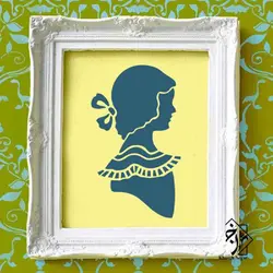 شابلون دیواری نیمرخ کد 122