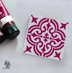 شابلون هنری طرح کاشی کد 1049