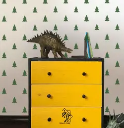 شابلون دیواری درخت کاج کد 729